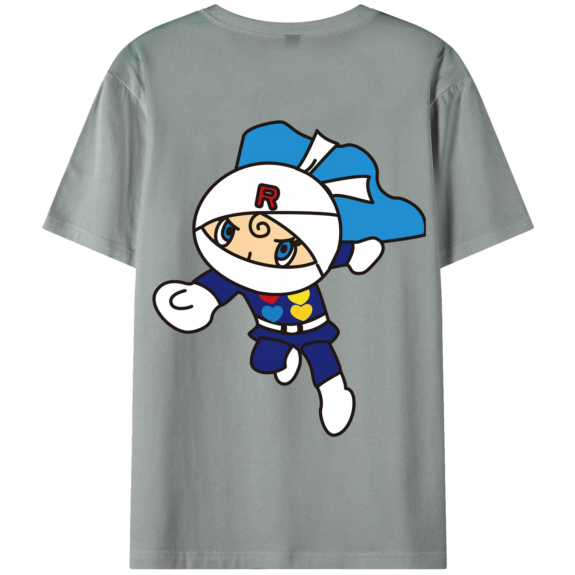 （画像用） アンパンマン Anpanman 綿100％ メンズ半袖Tシャツ（バックプリント） 通気性